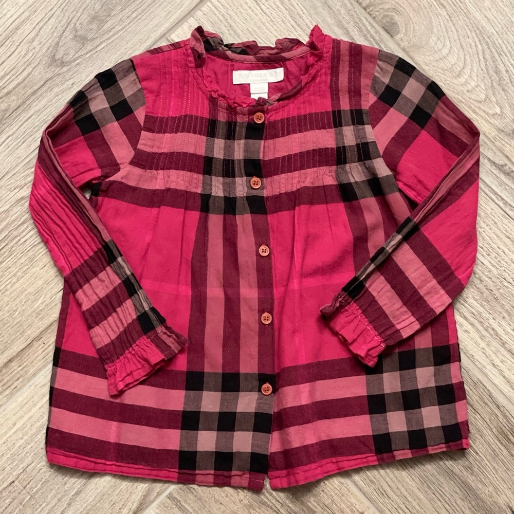 💗 Burberry Children Girls’ Raspberry Top, 3T